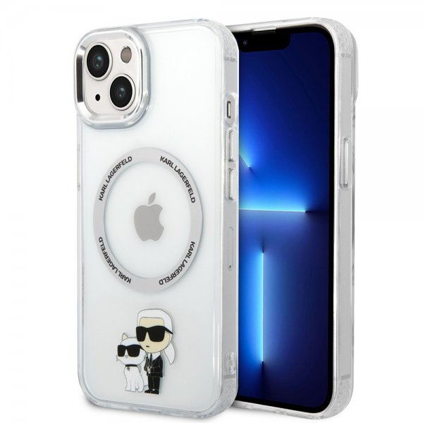 Karl Lagerfeld iPhone 15 Plus Cover NFT Karl & Choupette Transparent