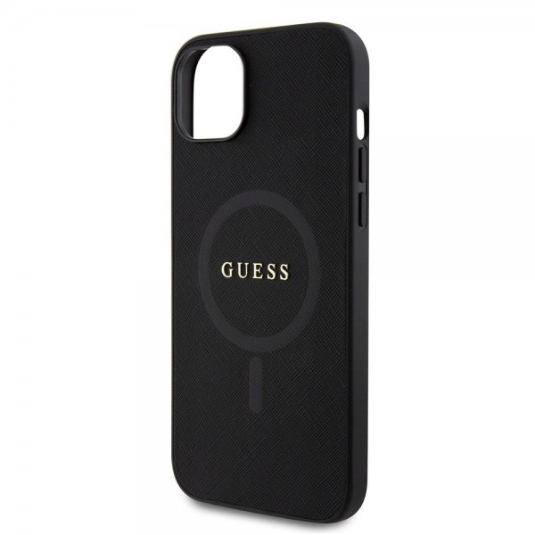 Guess iPhone 15 Plus Cover Saffiano MagSafe Sort