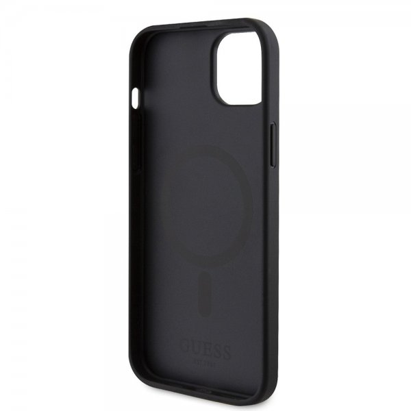 Guess iPhone 15 Plus Cover Saffiano MagSafe Sort