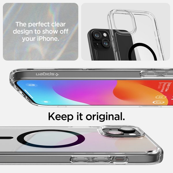 Spigen iPhone 15 Plus Cover Ultra Hybrid MagFit Sort