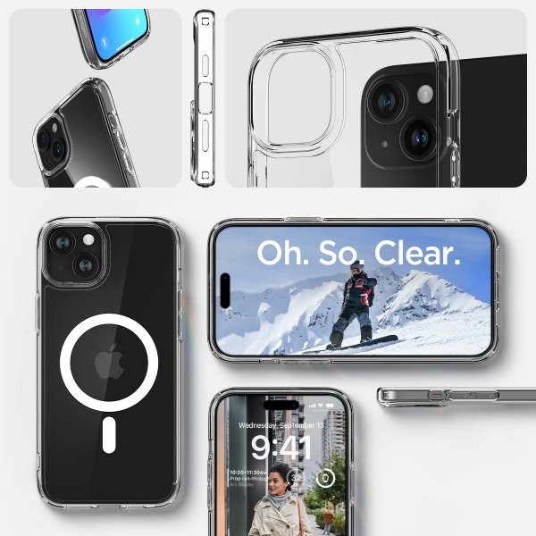 Spigen iPhone 15 Plus Cover Ultra Hybrid MagFit Hvid