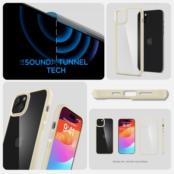 Spigen iPhone 15 Plus Cover Ultra Hybrid Mute Beige