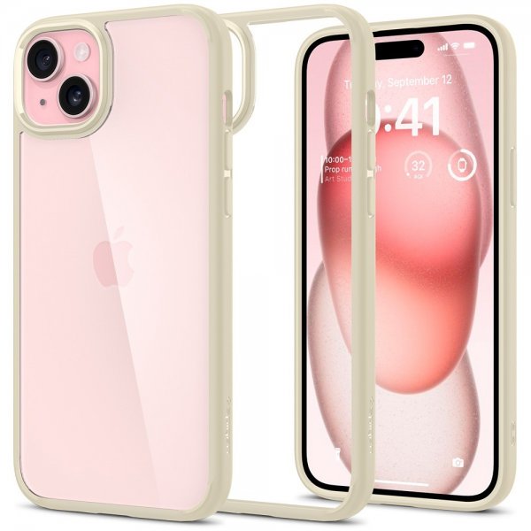 Spigen iPhone 15 Plus Cover Ultra Hybrid Mute Beige