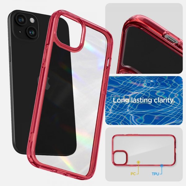 Spigen iPhone 15 Plus Cover Ultra Hybrid Red Crystal