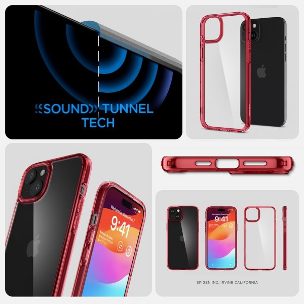 Spigen iPhone 15 Plus Cover Ultra Hybrid Red Crystal