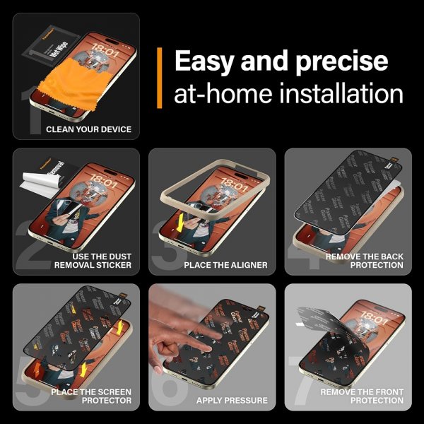 PanzerGlass iPhone 15 Plus Skærmbeskytter Ultra-Wide Fit EasyAligner