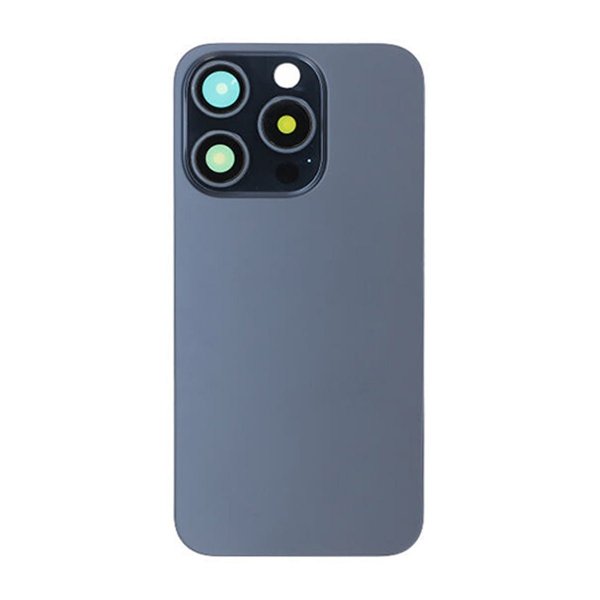 iPhone 15 Pro Bagside Glas med Magsafe Magnet - Blå