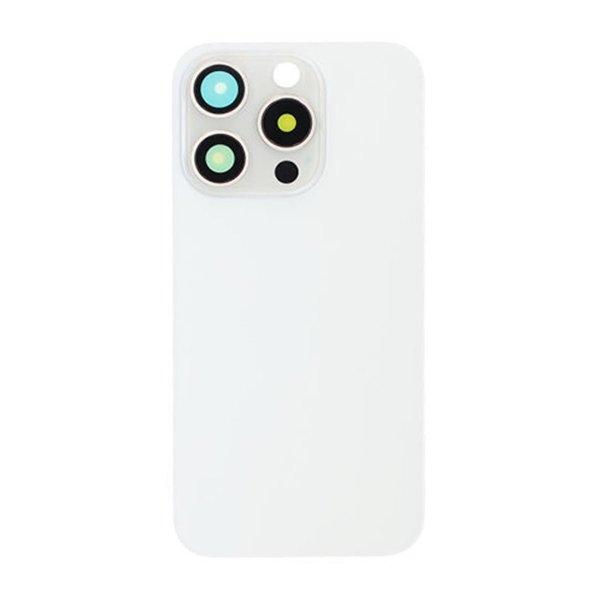 iPhone 15 Pro Bagside Glas med Magsafe Magnet - Hvid