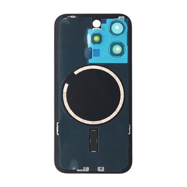 iPhone 15 Pro Bagside Glas med Magsafe Magnet - Hvid