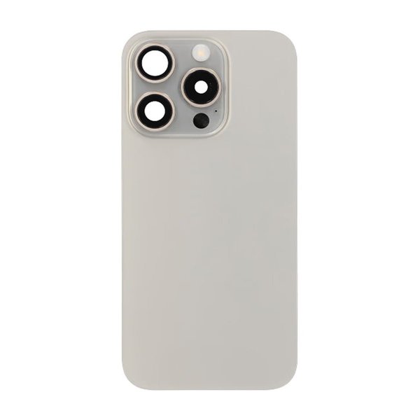 iPhone 15 Pro Bagside Glas Komplet Original Naturlig Titanium