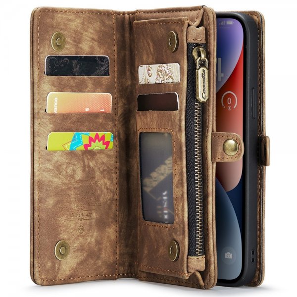CaseMe iPhone 15 Pro Cover 008 Series Aftageligt Cover Brun