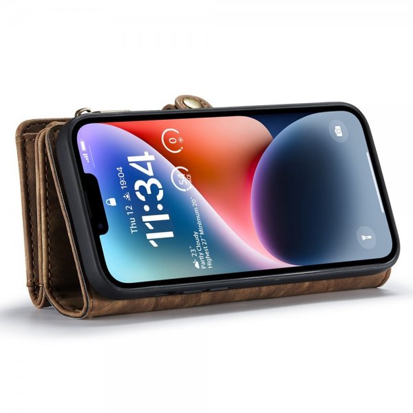 CaseMe iPhone 15 Pro Cover 008 Series Aftageligt Cover Brun