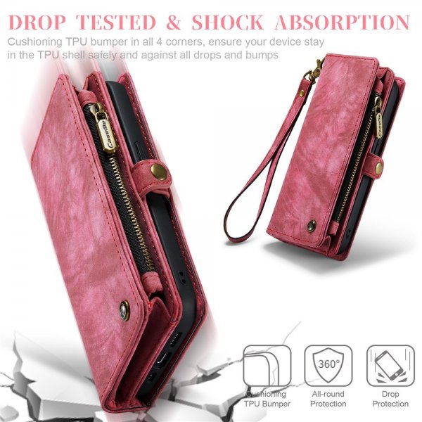 CaseMe iPhone 15 Pro Cover 008 Series Aftageligt Cover Rød