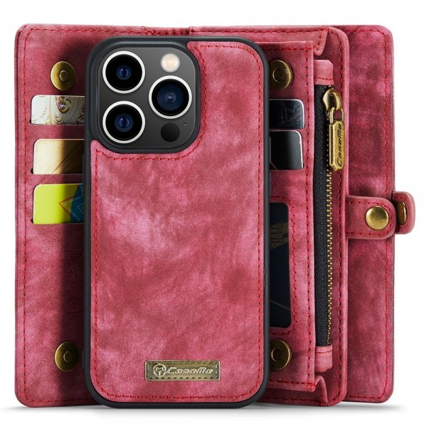 CaseMe iPhone 15 Pro Cover 008 Series Aftageligt Cover Rød
