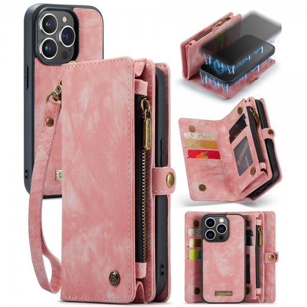 CaseMe iPhone 15 Pro Cover 008 Series Aftageligt Cover Rosa
