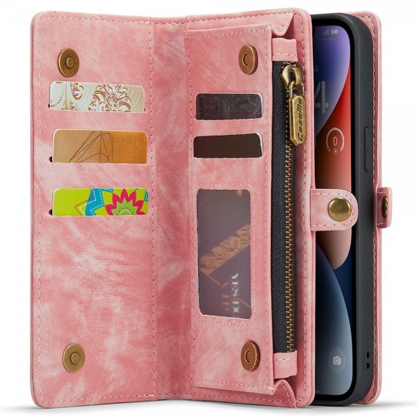 CaseMe iPhone 15 Pro Cover 008 Series Aftageligt Cover Rosa