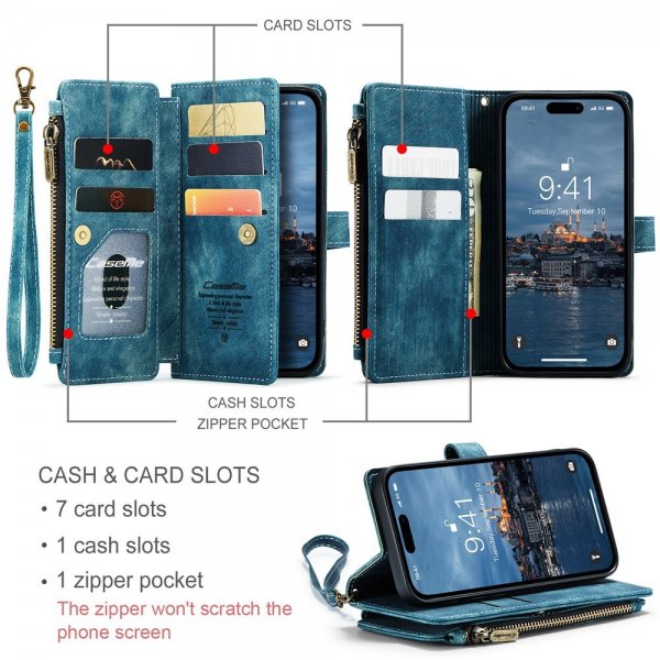 CaseMe iPhone 15 Pro Cover C30 Series Petrol