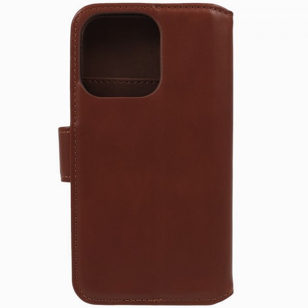 Nordic Covers iPhone 15 Pro Cover Essential Læder Maple Brown