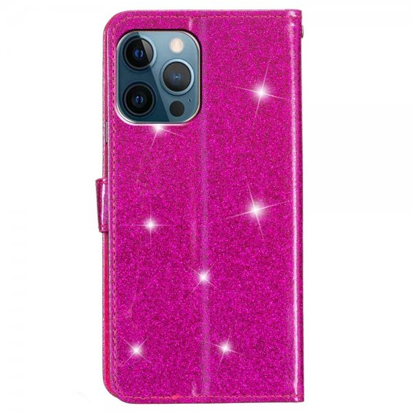 iPhone 15 Pro Cover Glitter Magenta
