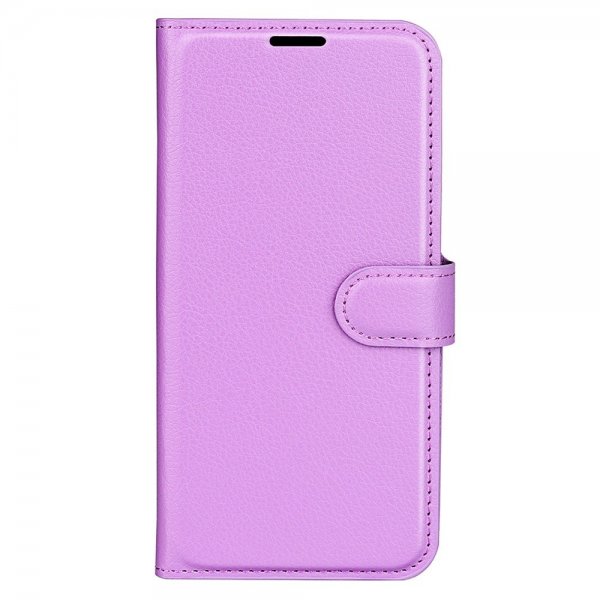 iPhone 15 Pro Cover Litchi Lilla