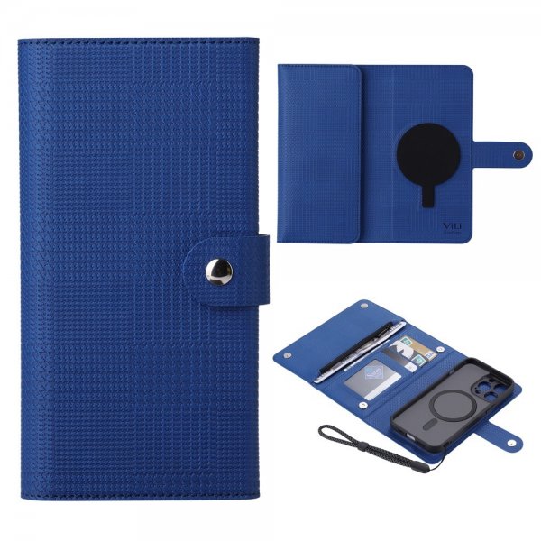 VILI iPhone 15 Pro Cover med Aftageligt Cover GHB Series MagSafe Blå