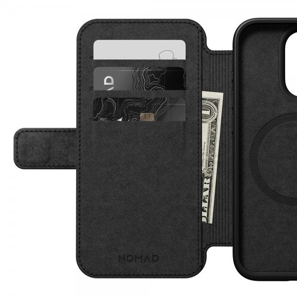 Nomad iPhone 15 Pro Cover Modern Leather Folio English Tan