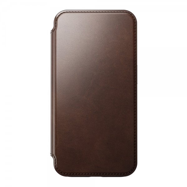 Nomad iPhone 15 Pro Cover Modern Læder Folio Horween Rustic Brown