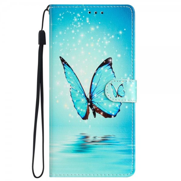 iPhone 15 Pro Cover Motiv Blå Sommerfugl