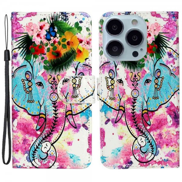 iPhone 15 Pro Cover Motiv Elefantmønster