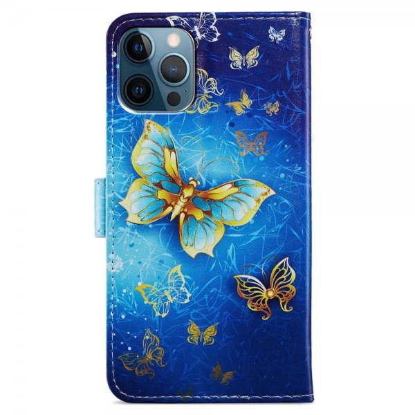iPhone 15 Pro Cover Motiv Gylden Sommerfugl