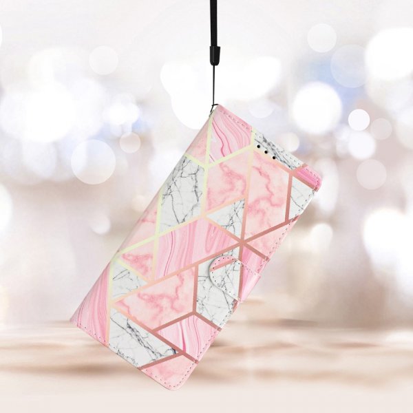 iPhone 15 Pro Cover Motiv Rosa Marmor