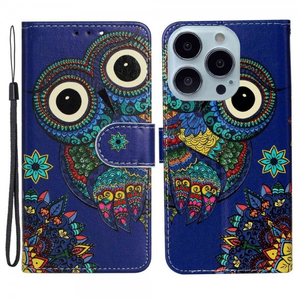 iPhone 15 Pro Cover Motiv Ugle Mandala