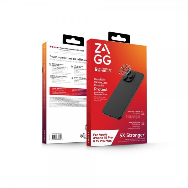 ZAGG InvisibleShield iPhone 15 Pro/iPhone 15 Pro Max Kamerabeskyttelse Glass Elite Camera Protector