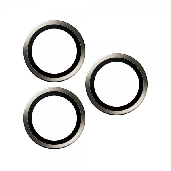 PanzerGlass iPhone 15 Pro/iPhone 15 Pro Max Kamerabeskyttelse Hoops Natural Titanium