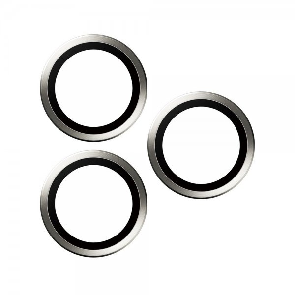 PanzerGlass iPhone 15 Pro/iPhone 15 Pro Max Kamera Beskyttelse Hoops White Titanium