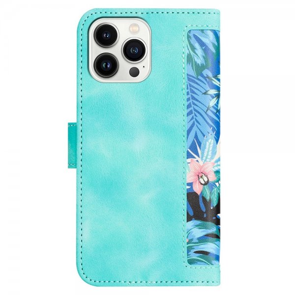 iPhone 15 Pro Max Cover Blomstermønster Grøn