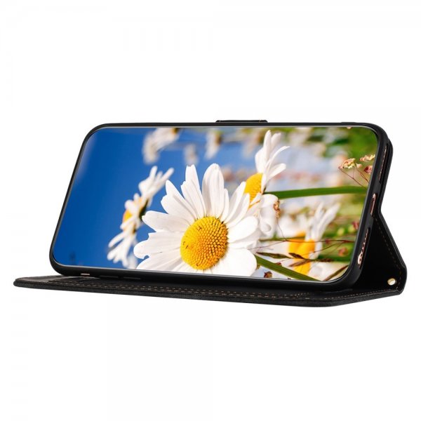 iPhone 15 Pro Max Cover Blomstermønster Sort