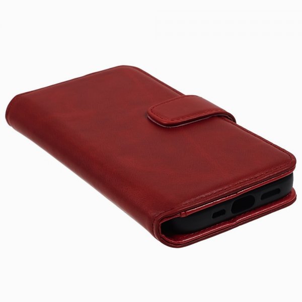 Nordic Covers iPhone 15 Pro Max Etui Essential Leather Poppy Red
