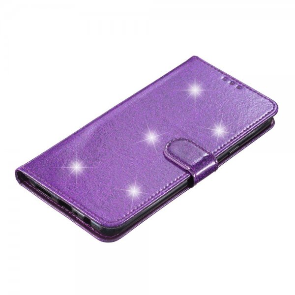 iPhone 15 Pro Max Cover Glitter Lilla