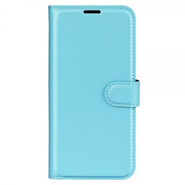 iPhone 15 Pro Max Cover Litchi Blå