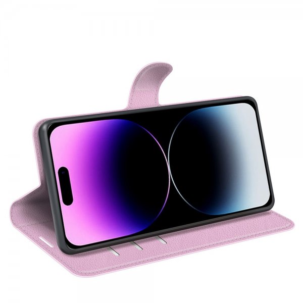 iPhone 15 Pro Max Cover Litchi Pink