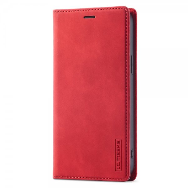 Lc.Imeeke iPhone 15 Pro Max Etui med Kortlomme Flip Rød