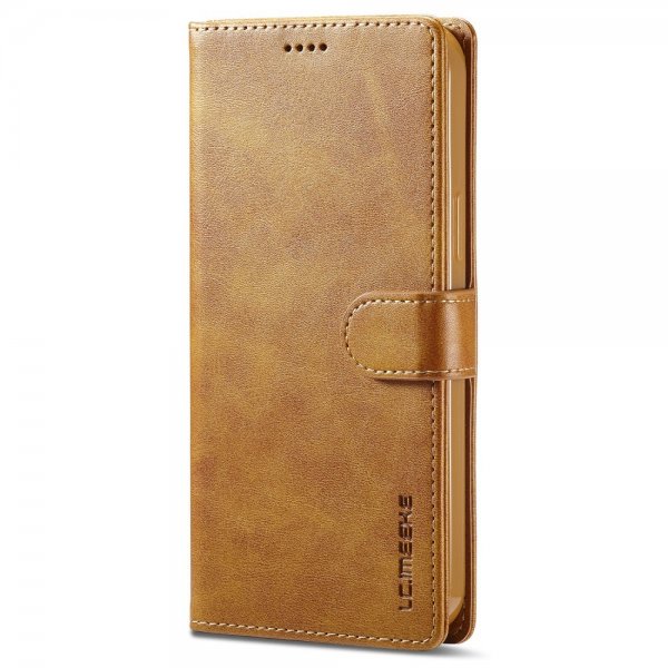 Lc.Imeeke iPhone 15 Pro Max Cover med Kortlomme Standerfunktion Lysebrun