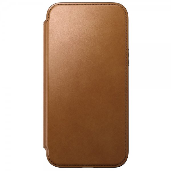 Nomad iPhone 15 Pro Max Cover Modern Leather Folio English Tan