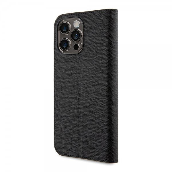 Karl Lagerfeld iPhone 15 Pro Max Cover NFT Karl & Choupette Patch Saffiano Sort
