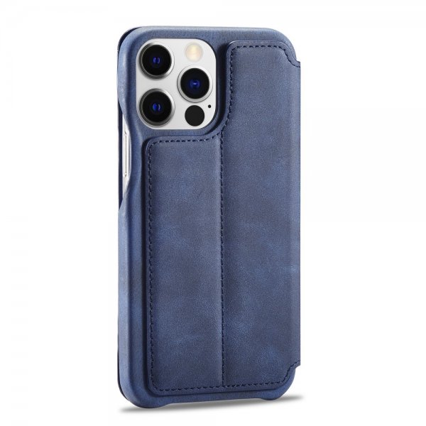 Lc.Imeeke iPhone 15 Pro Max Etui Retro Blå