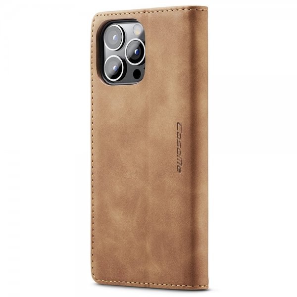 CaseMe iPhone 15 Pro Max Etui Retro Flip Brun