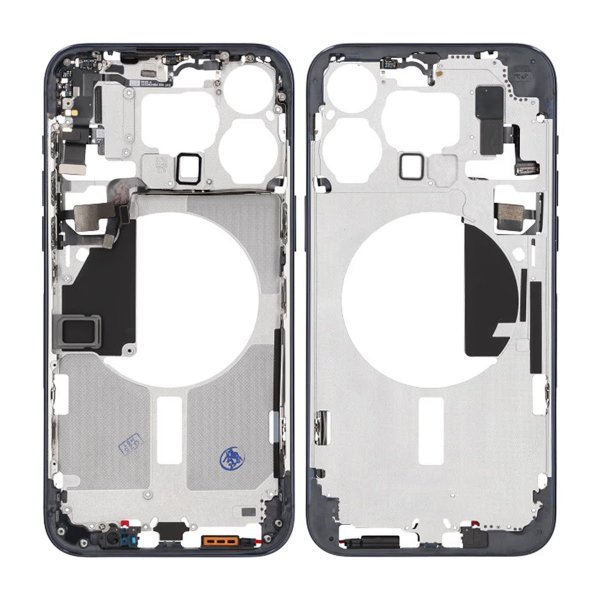iPhone 15 Pro Max Mellemramme med smådele OEM - Titanblå