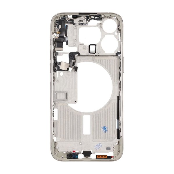 iPhone 15 Pro Max Mellemramme med smådele OEM - Titanium hvid