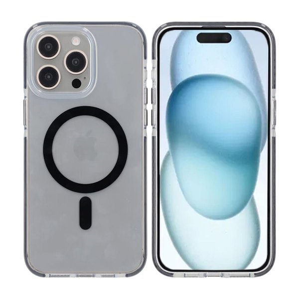 iPhone 15 Pro Max Cover Stødsikkert MagSafe Sort